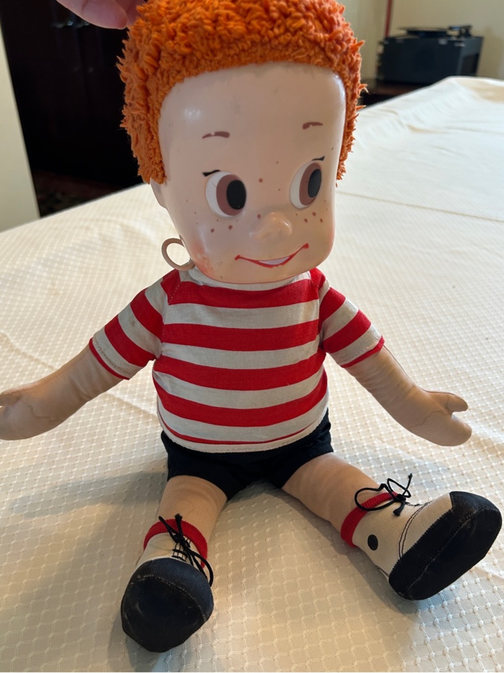 Mattel Matty Talking Boy Doll  Pull String 17 Inch Orange Hair 1961